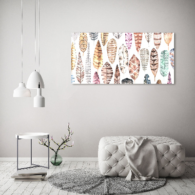 Wandbild Bunte Federn