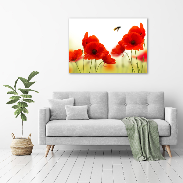 Wandbild Mohnblumen
