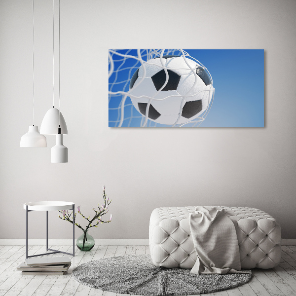 Wandbild Der Ball ist im Tor