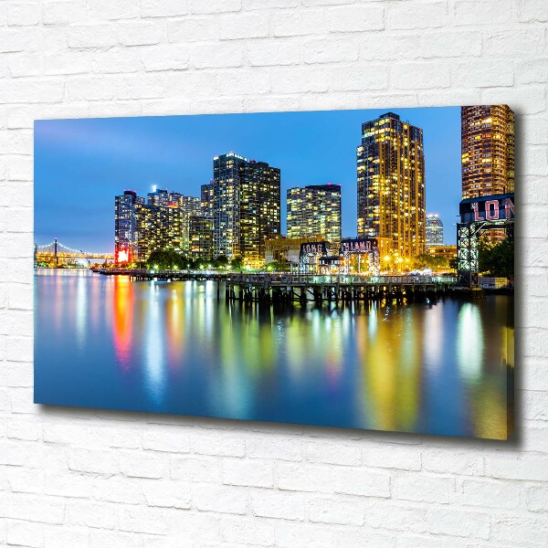 Bild auf leinwand New York bei Nacht