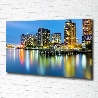 Bild auf leinwand New York bei Nacht