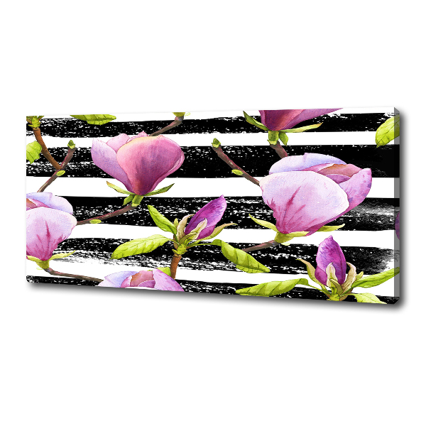 Bild auf leinwand Gestreifte Magnolie