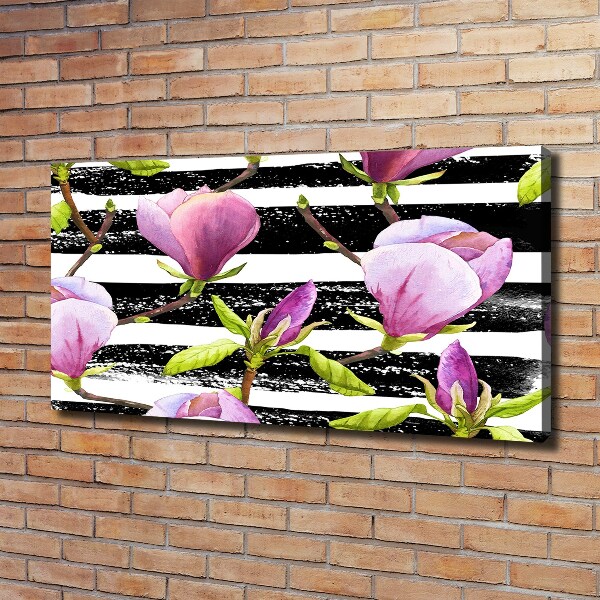 Bild auf leinwand Gestreifte Magnolie