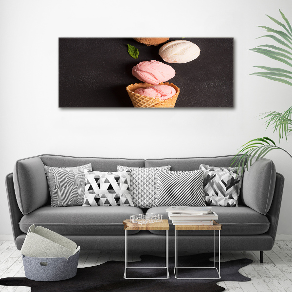 Wandbild Eiscreme in einer Waffeltüte