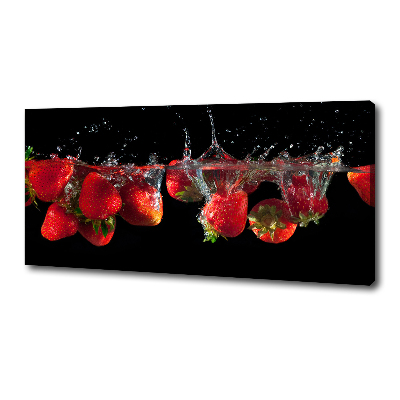 Wandbild Erdbeeren unter Wasser