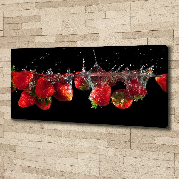 Wandbild Erdbeeren unter Wasser