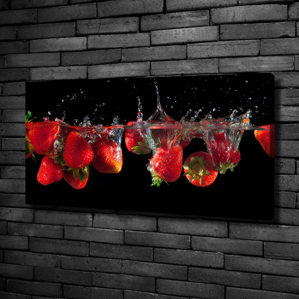 Wandbild Erdbeeren unter Wasser