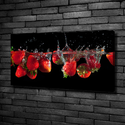 Wandbild Erdbeeren unter Wasser