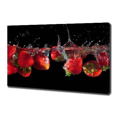 Wandbild Erdbeeren unter Wasser