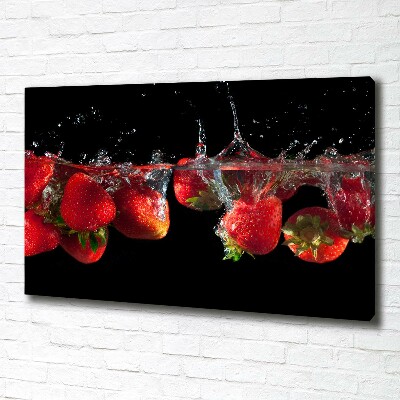Wandbild Erdbeeren unter Wasser