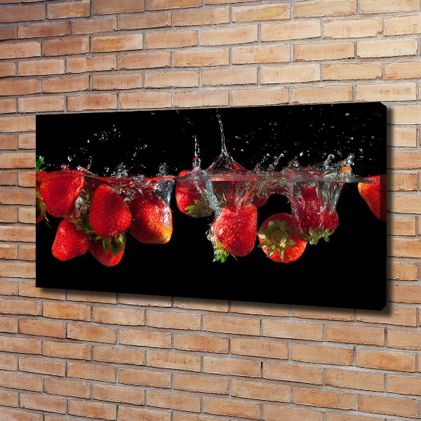 Wandbild Erdbeeren unter Wasser