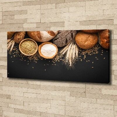 Bild auf leinwand Brot und Weizen