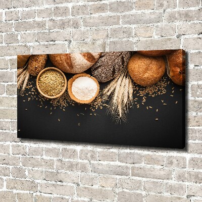 Bild auf leinwand Brot und Weizen