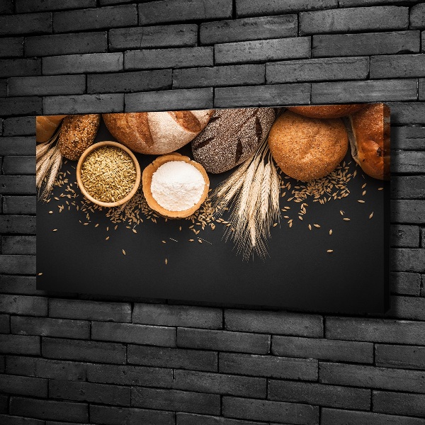 Bild auf leinwand Brot und Weizen