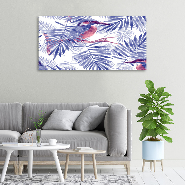 Wandbild Pflanzen und Vögel