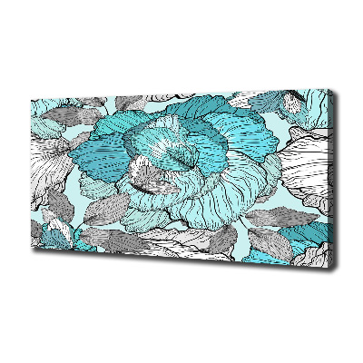 Wandbild Blumenmuster