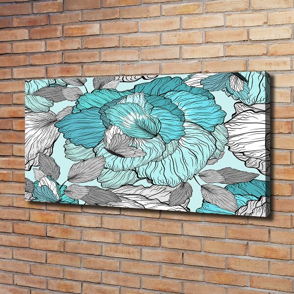 Wandbild Blumenmuster