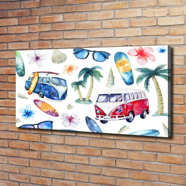 Wandbild Surfsymbole