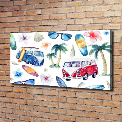 Wandbild Surfsymbole