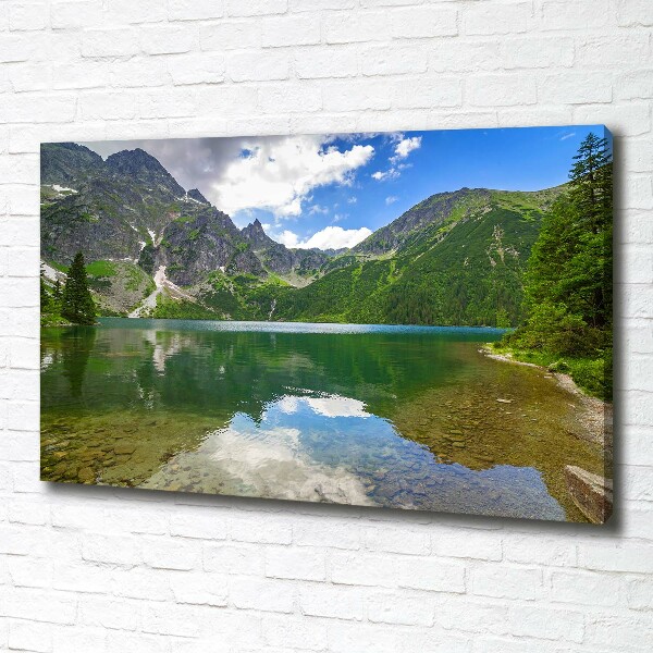 Bild auf leinwand Das Meeresauge der Tatra-Berge
