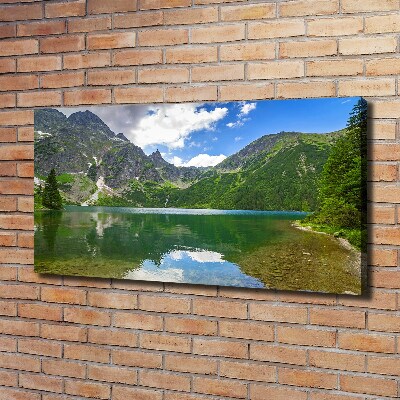 Bild auf leinwand Das Meeresauge der Tatra-Berge