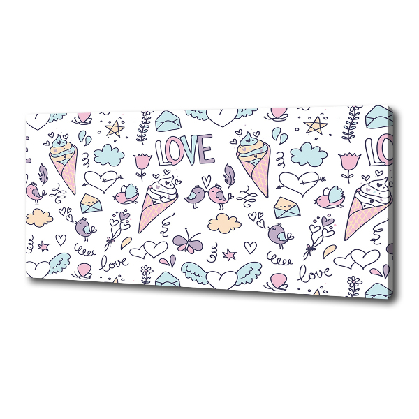 Wandbild Romantisches Muster