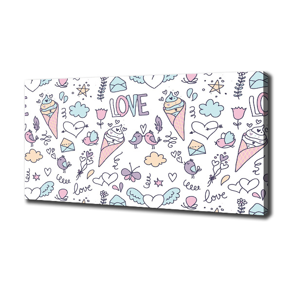 Wandbild Romantisches Muster