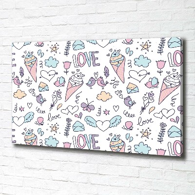 Wandbild Romantisches Muster