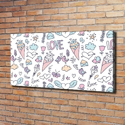 Wandbild Romantisches Muster