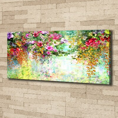 Bild auf leinwand Bunte Blumen