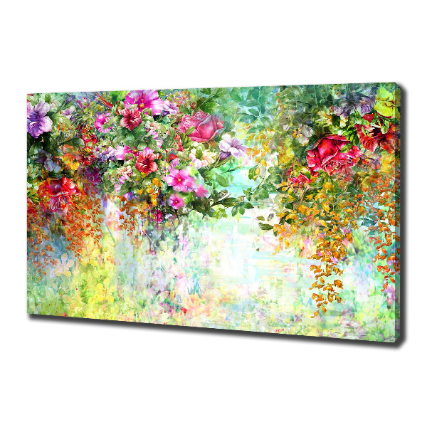 Bild auf leinwand Bunte Blumen