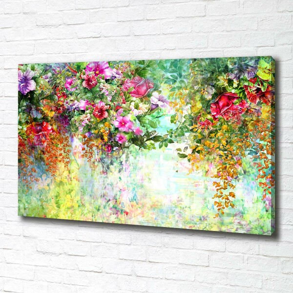 Bild auf leinwand Bunte Blumen