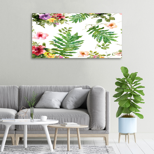 Wandbild Blumenmuster