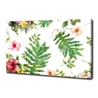 Wandbild Blumenmuster