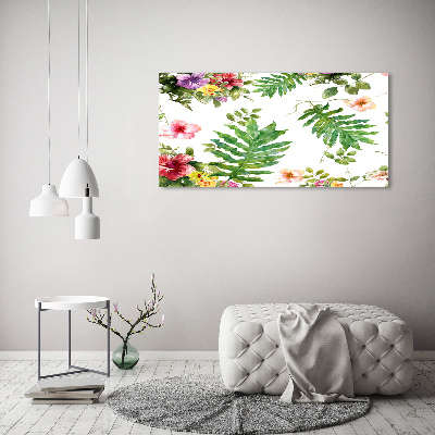 Wandbild Blumenmuster