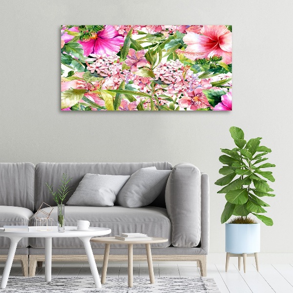 Bild auf leinwand Blumenmuster