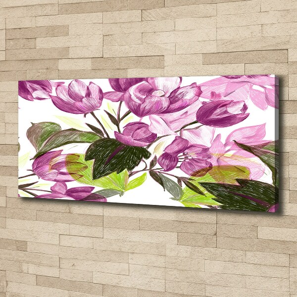 Wandbild Blumenmuster