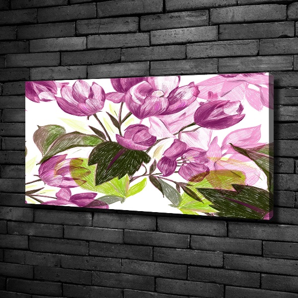 Wandbild Blumenmuster