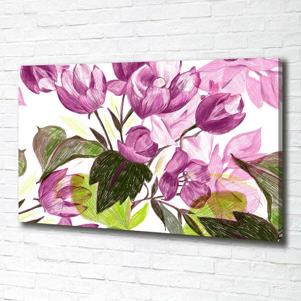 Wandbild Blumenmuster