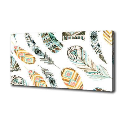 Wandbild Ethnische Federn