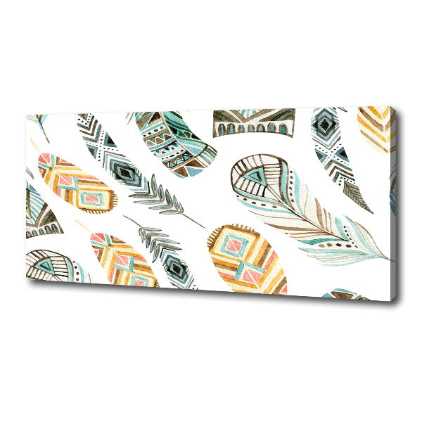 Wandbild Ethnische Federn