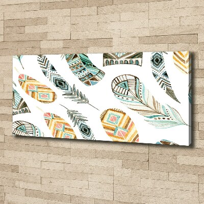 Wandbild Ethnische Federn