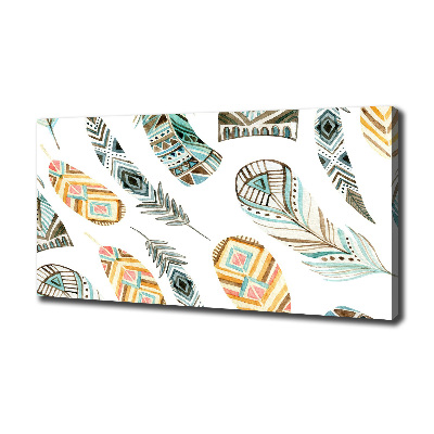 Wandbild Ethnische Federn