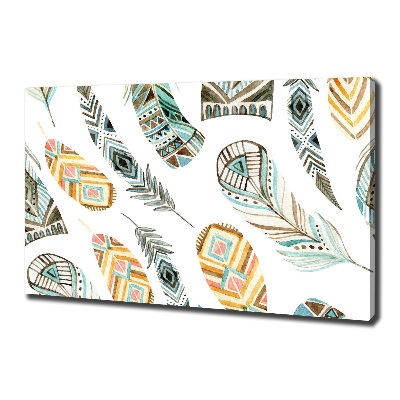 Wandbild Ethnische Federn