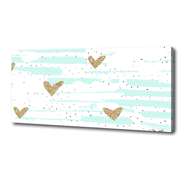 Fotobild Hintergrund mit goldenen Herzen