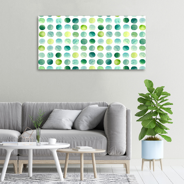 Bild auf leinwand Grüne Punkte