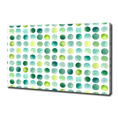 Bild auf leinwand Grüne Punkte