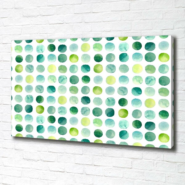Bild auf leinwand Grüne Punkte