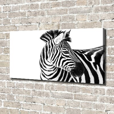 Bild auf leinwand Zebra im Schnee