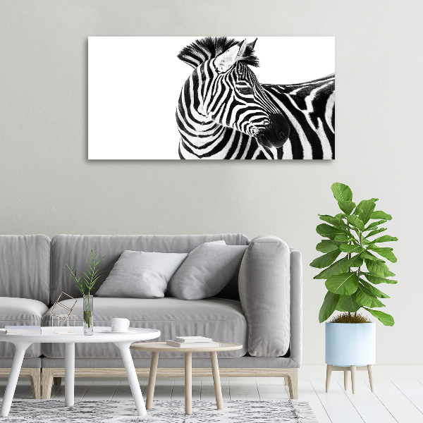 Bild auf leinwand Zebra im Schnee